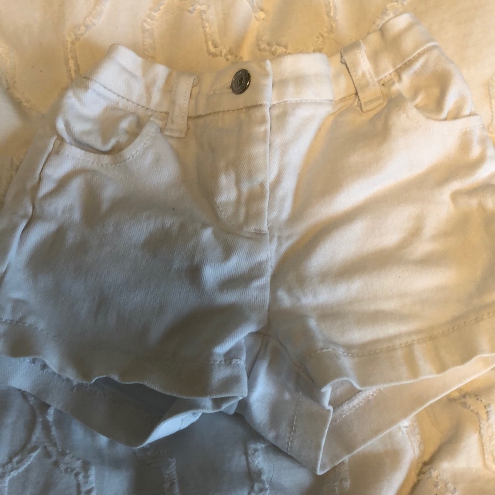 Janie and Jack white denim shorts